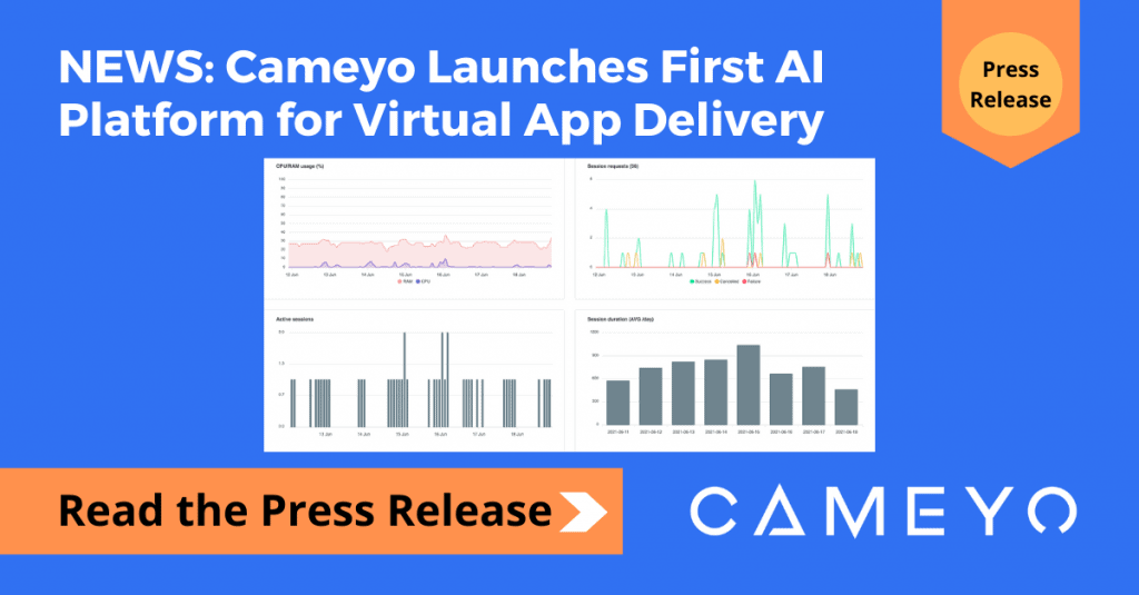 Cameyo Launches Industry-First Artificial Intelligence (AI) Platform for Virtual Application Delivery (VAD)