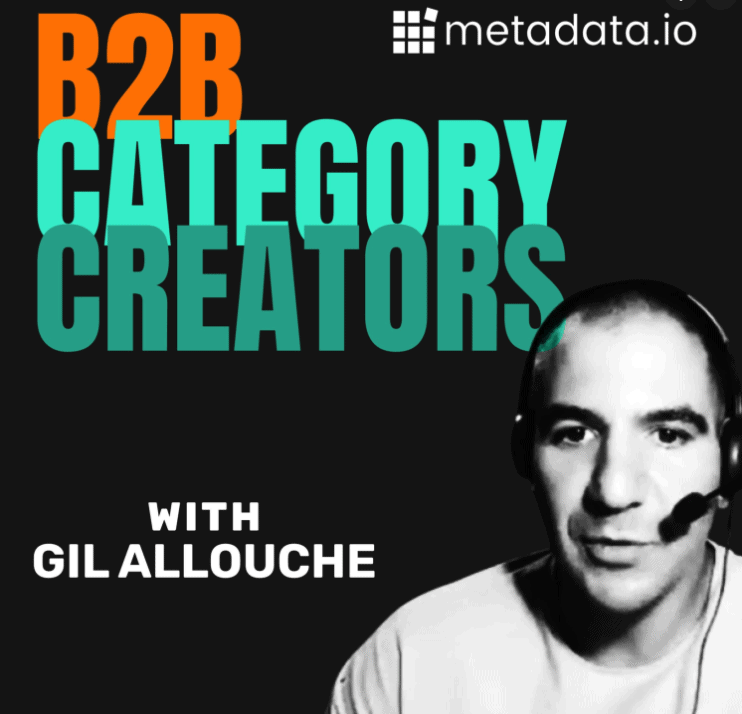 Logo for the B2B Category Creators podcast by Metadata.io