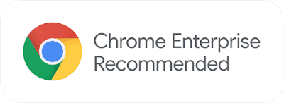 The logo for Google's Chrome Enterprise Recommended program